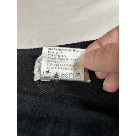 Vintage The Quacker Factory Snowman Christmas Sweater Ugly Christmas Black XL - Picture 8 of 11